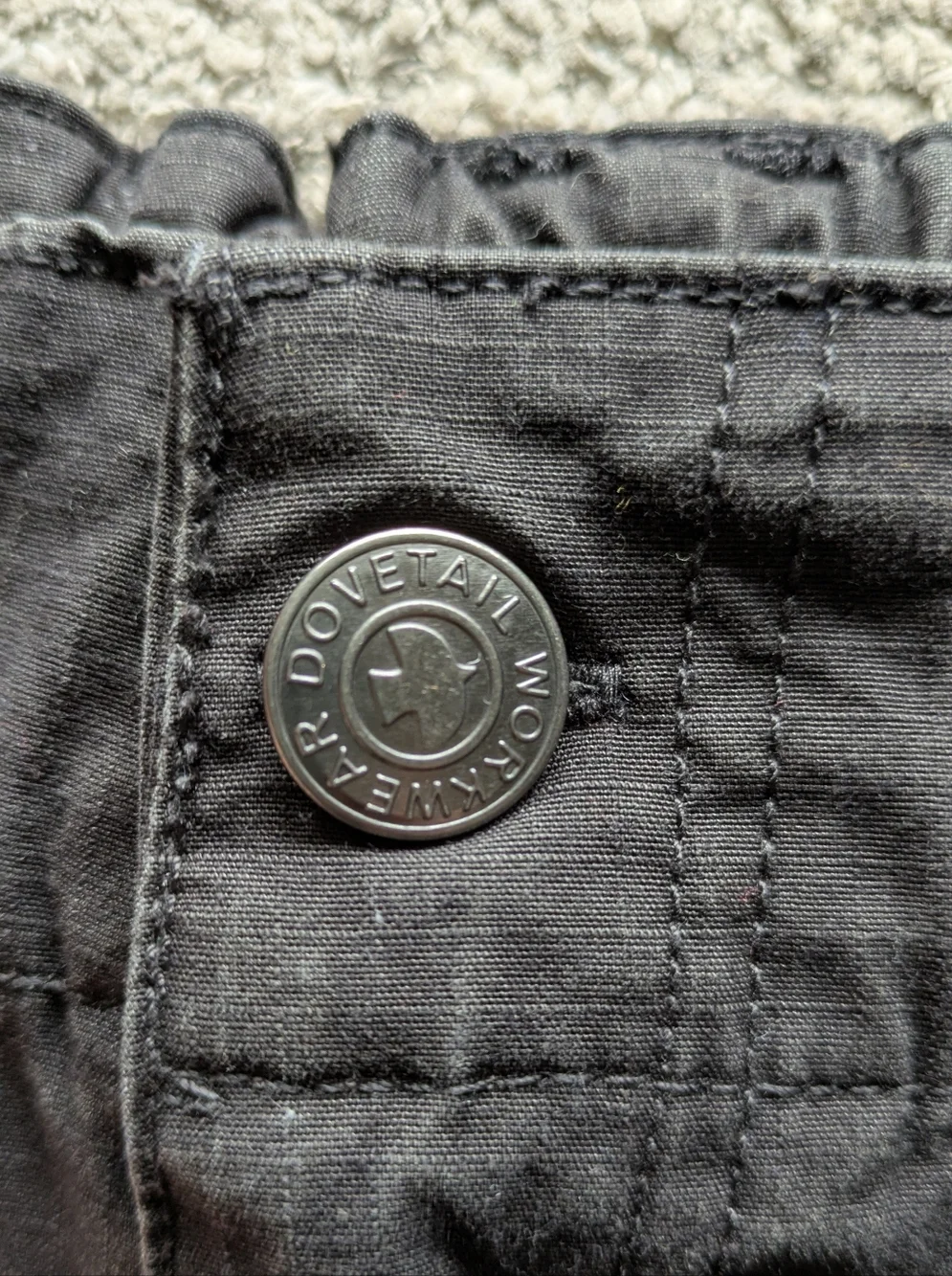 Dovetail Black Cargo Shorts - Picture 2 of 4